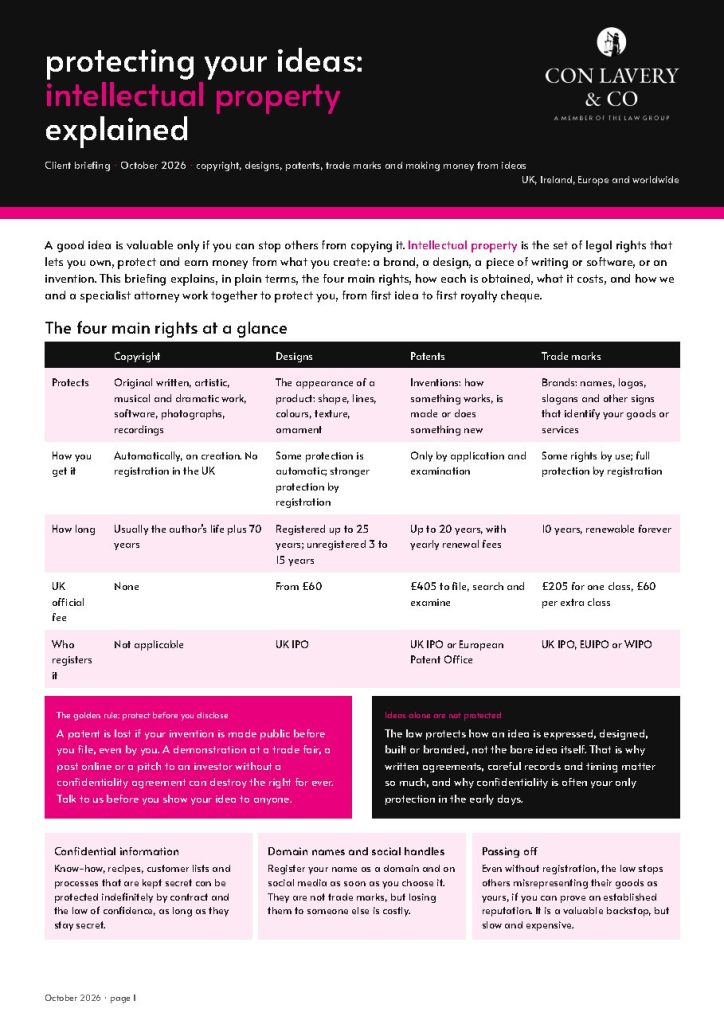 Protecting Your Ideas - Intellectual Property Explained cover